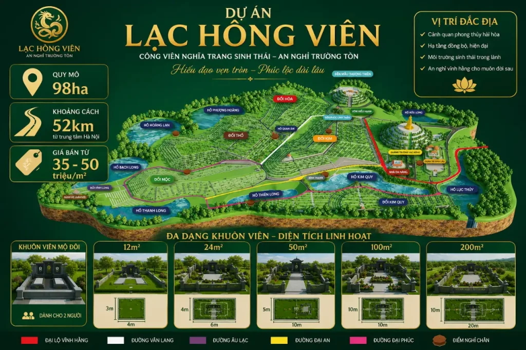 Bán đất nghĩa trang Lạc Hồng Viên