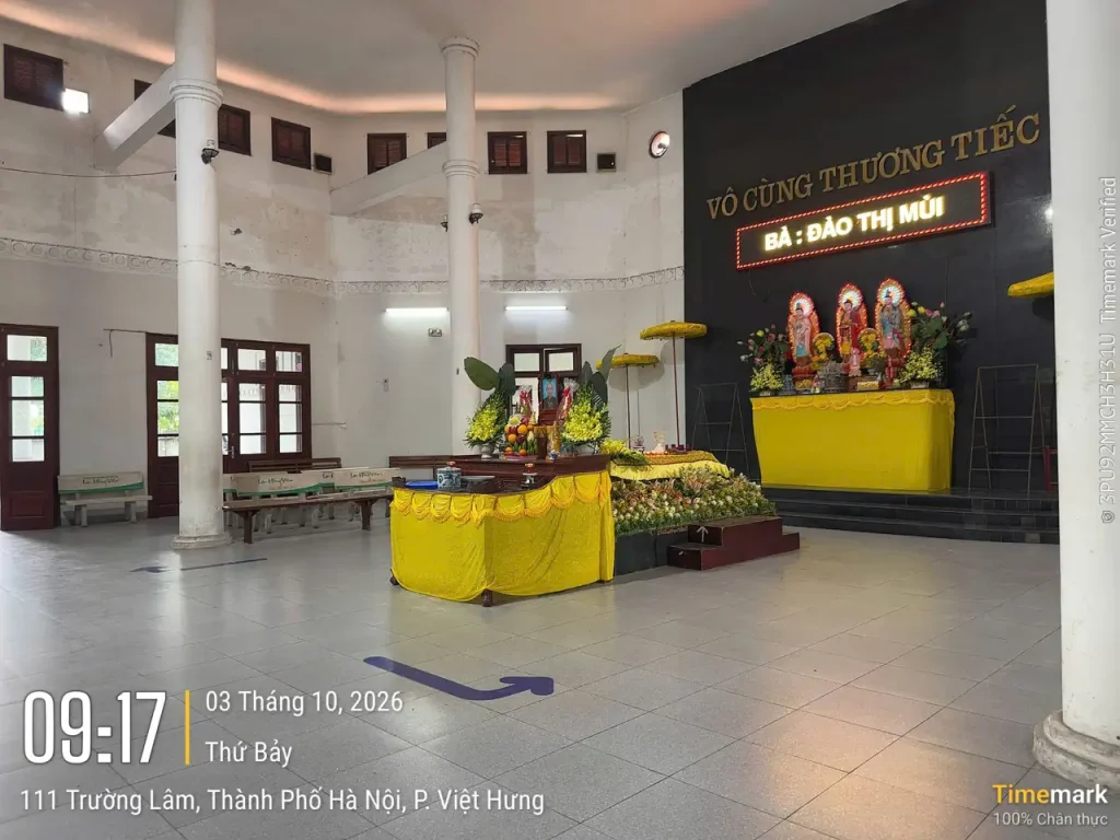 Không gian và khu vực phục vụ tang lễ